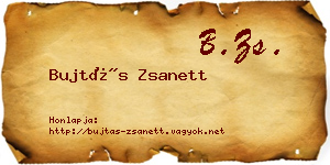 Bujtás Zsanett névjegykártya