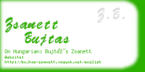 zsanett bujtas business card